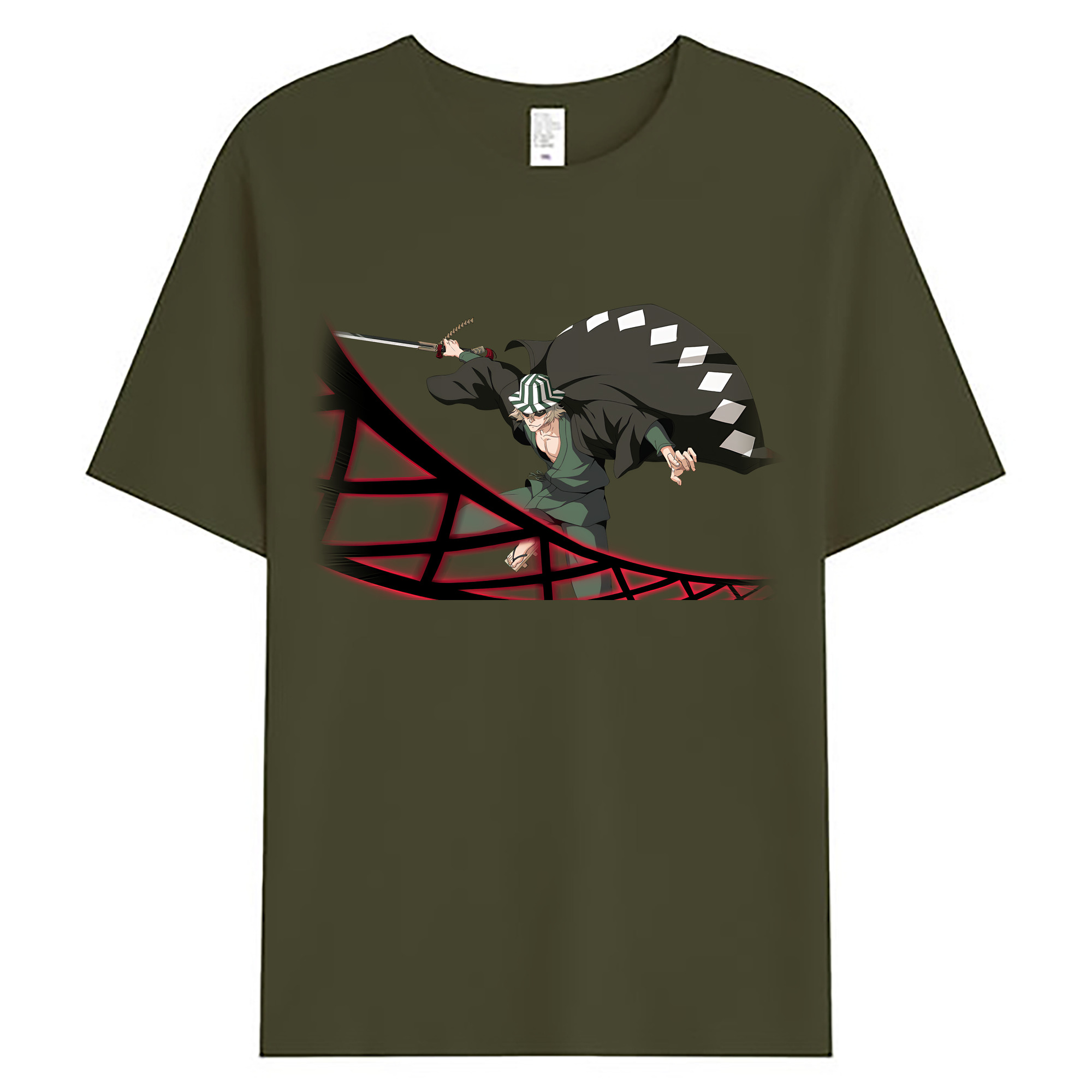 （画像用） "ブリーチ 浦原 喜助（うらはら きすけ） BLEACH Urahara Kisuke " 綿100％ メンズ半袖Tシャツ｜肌触りやわらか＆通気性